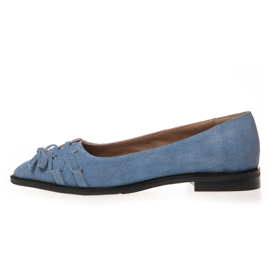 COPENHAGEN SHOES THE NUMBER - DENIM Ballerina 0025 BLUE