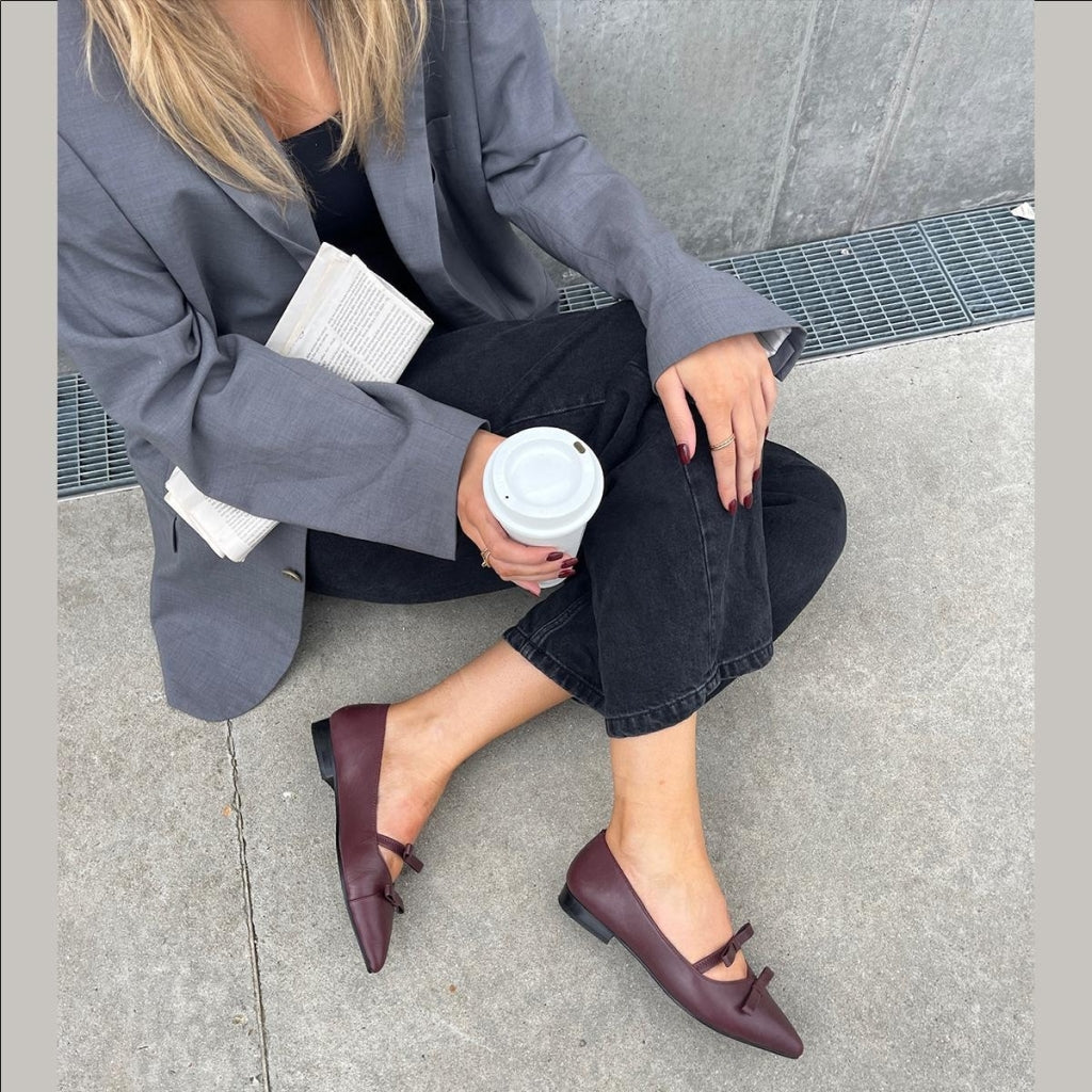 COPENHAGEN SHOES THE ONE - BORDEAUX Ballerina 2222 BORDEAUX