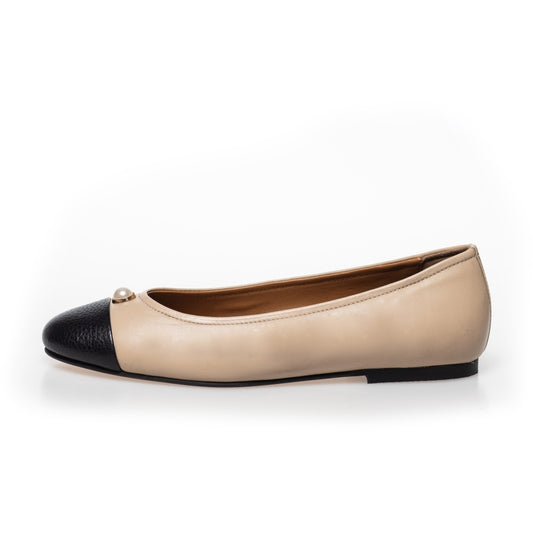 Copenhagen Shoes by Josefine Valentin THE PEARL BALLERINA Ballerina 0007 BLACK / NUDE