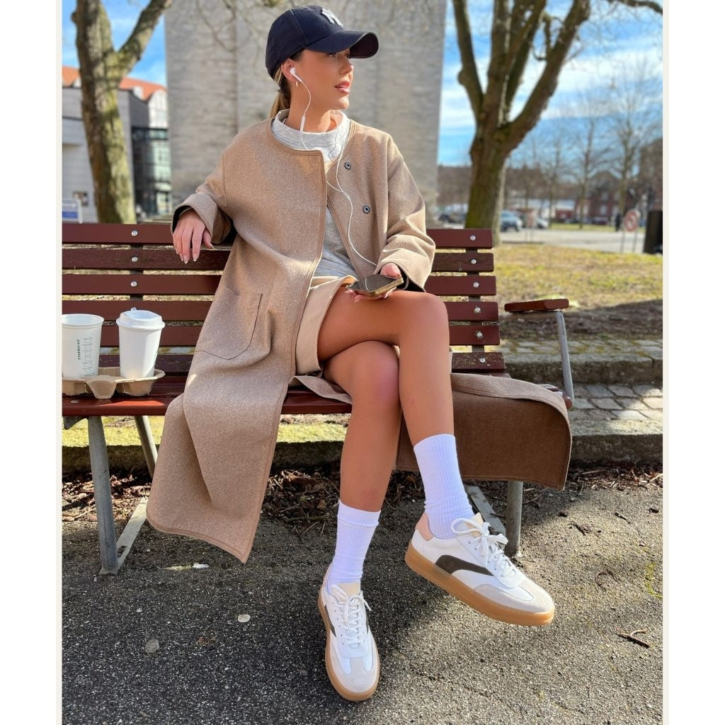COPENHAGEN SHOES THE POWER SNEAK Sneakers 0022 WHITE-DK.ARMY-PEACH