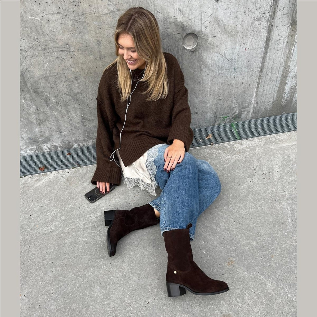 COPENHAGEN SHOES THE REAL WALKING SUEDE Støvler 0012 BROWN