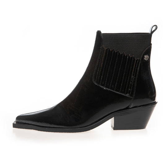COPENHAGEN SHOES THE WALKING BOOT PATENT Støvler 0011 BLACK PATENT