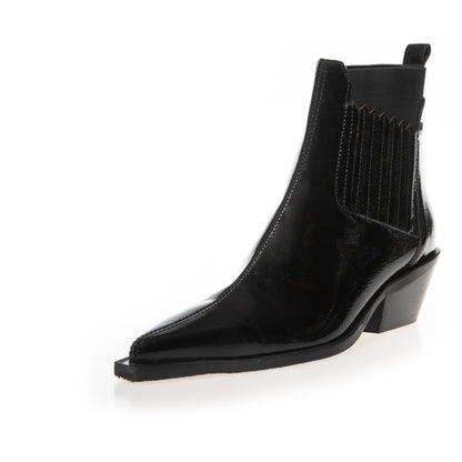 COPENHAGEN SHOES THE WALKING BOOT PATENT Støvler 0011 BLACK PATENT