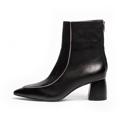 COPENHAGEN SHOES VIBES OF FASHION SNAKE /  Copenhagenshoes by Josefine Valentin Støvler 008 BLACK SNAKE (NO SIMILI)