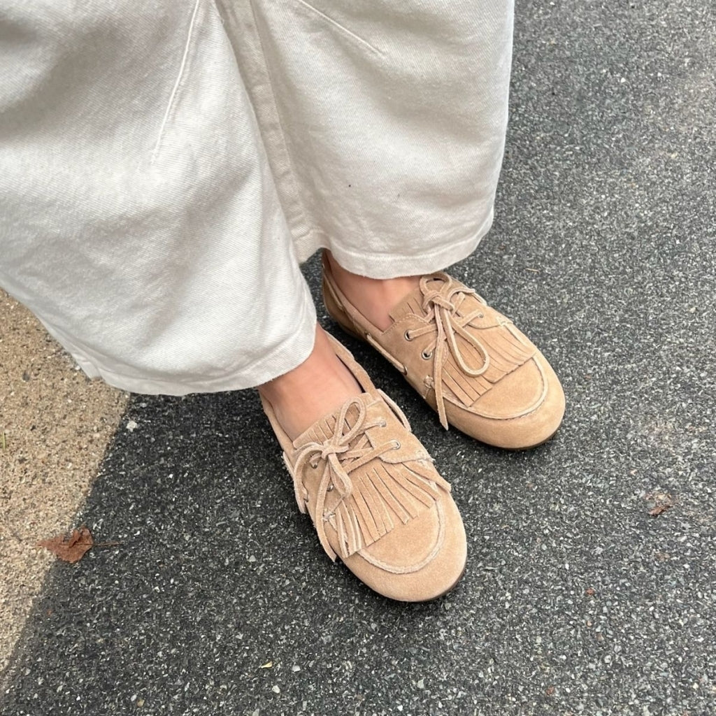 COPENHAGEN SHOES WHEN YOU MOVE S. Boat Shoe 0301 BISCUIT