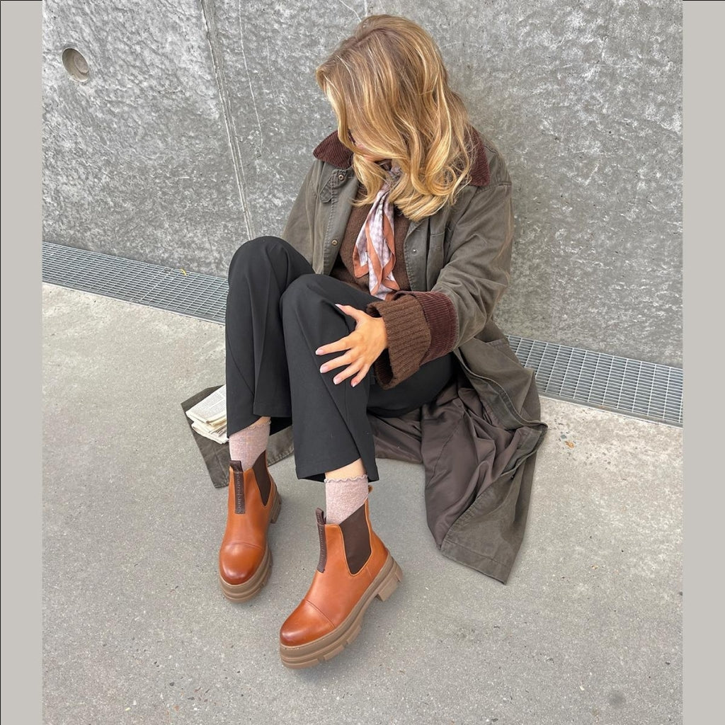 COPENHAGEN SHOES YOU AND ME LOW Støvler 0241 COGNAC