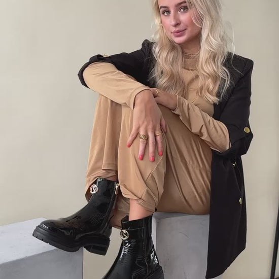 COPENHAGEN SHOES LADY BOSS PATENT Støvler 038 Black patent