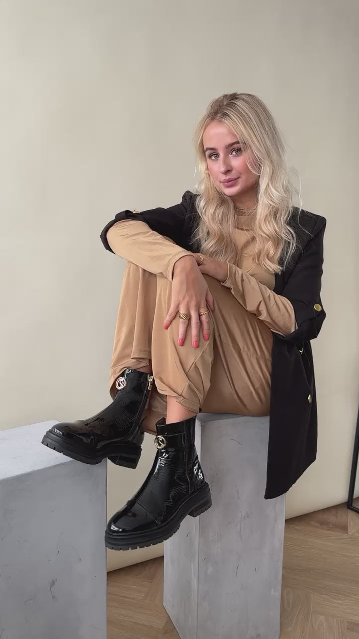 COPENHAGEN SHOES LADY BOSS PATENT Støvler 038 Black patent
