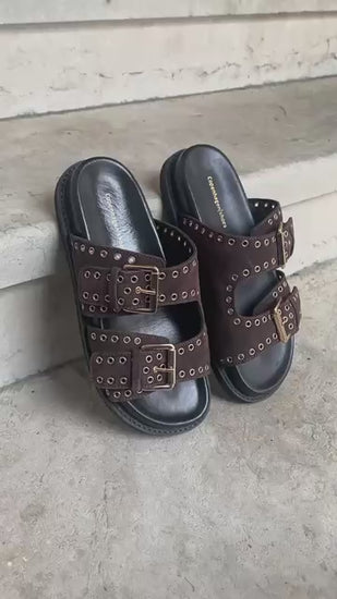 COPENHAGEN SHOES HOPE Slippers 004 Dark brown