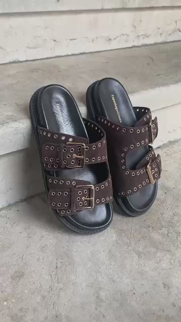 COPENHAGEN SHOES HOPE Slippers 004 Dark brown