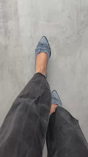 COPENHAGEN SHOES THE NUMBER - DENIM Ballerina 0025 BLUE