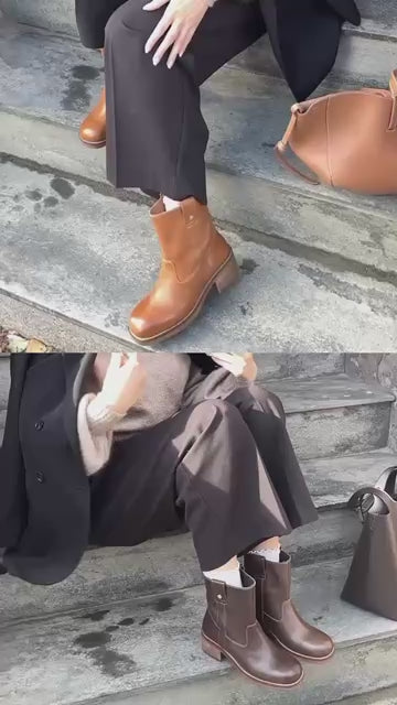 COPENHAGEN SHOES SAY MORE - BROWN/TAN Støvler 0012 BROWN