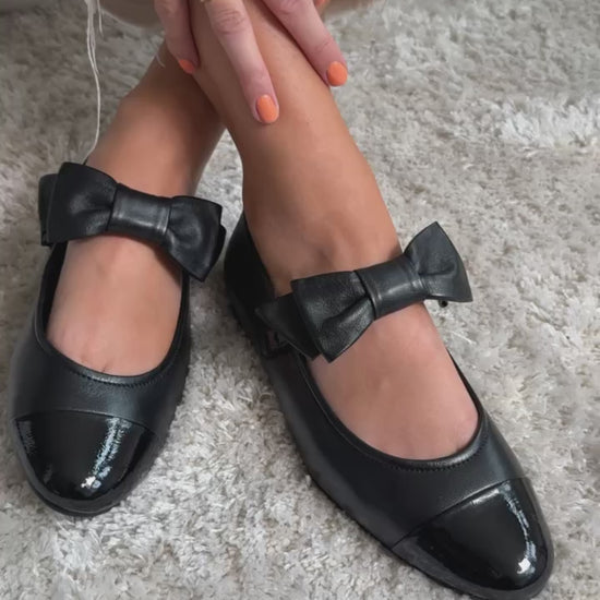 COPENHAGEN SHOES THE BOW BALLERINA Ballerina 001 Black