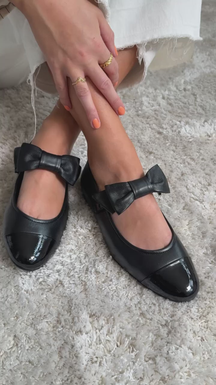COPENHAGEN SHOES THE BOW BALLERINA Ballerina 001 Black