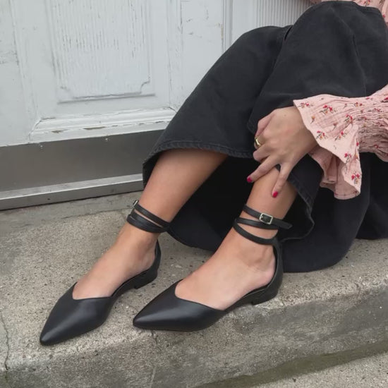 COPENHAGEN SHOES FLOWER CHILD Ballerina 0001 BLACK