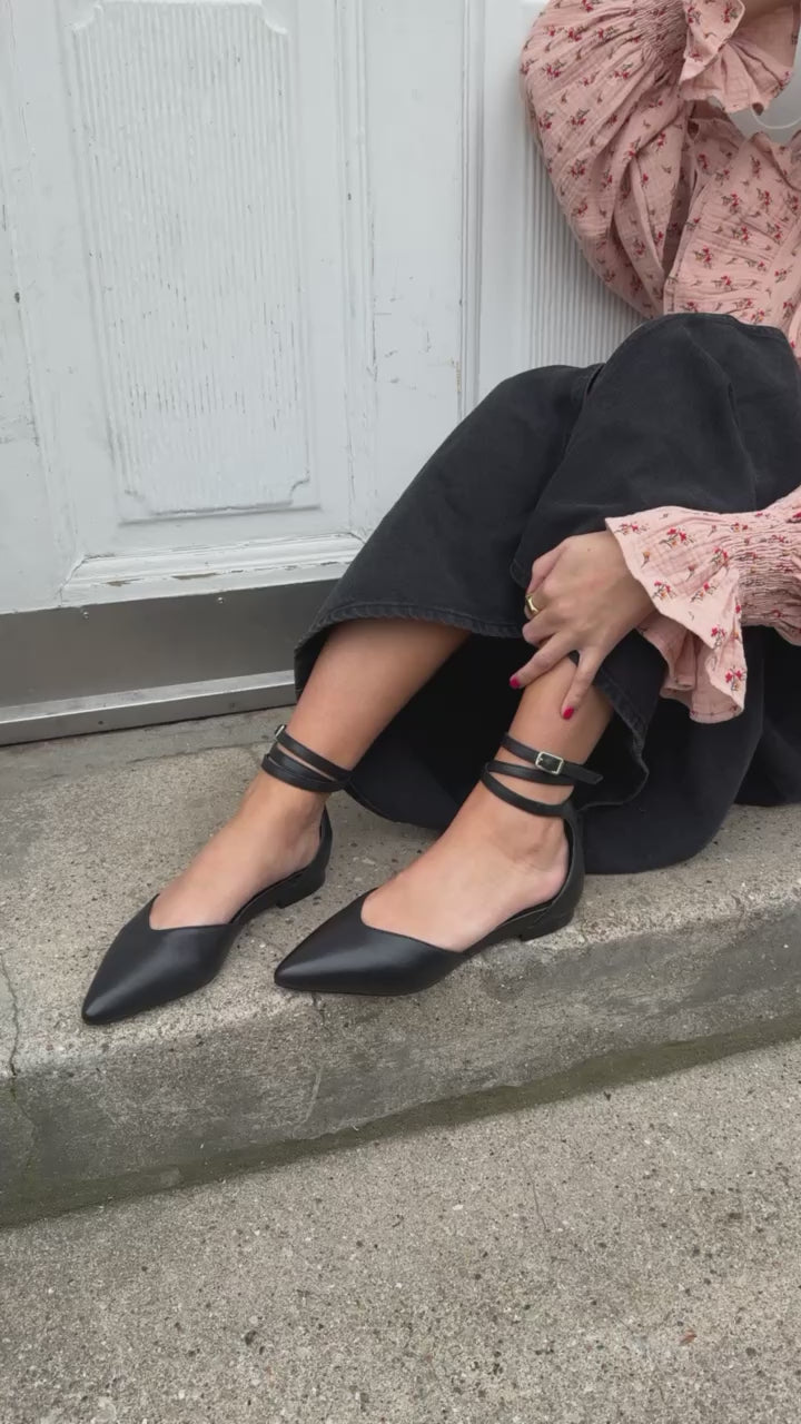 COPENHAGEN SHOES FLOWER CHILD Ballerina 0001 BLACK
