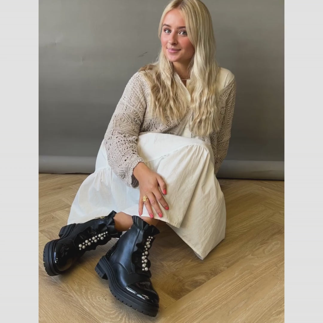COPENHAGEN SHOES PRETTY PEARLS Støvler 0001 BLACK