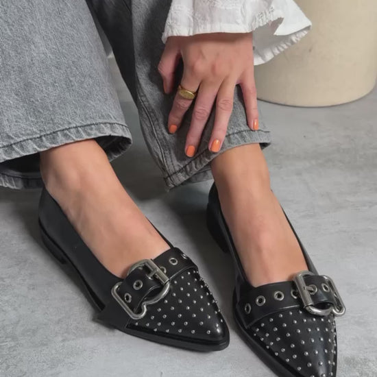 COPENHAGEN SHOES AS THE MOVE BLK Ballerina 0001 BLACK