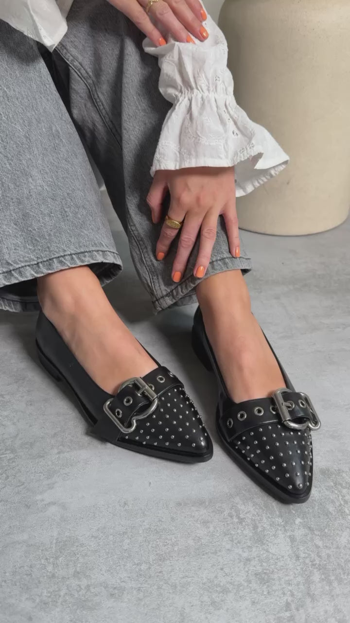 COPENHAGEN SHOES AS THE MOVE BLK Ballerina 0001 BLACK