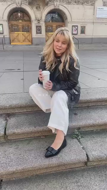 COPENHAGEN SHOES KEEP DREAMING PATENT Ballerina 0001 BLACK