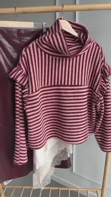 STORIES FROM THE ATELIER by COPENHAGENSHOES MY MOMENTS KNIT 2220 BORDEAUX/PINK