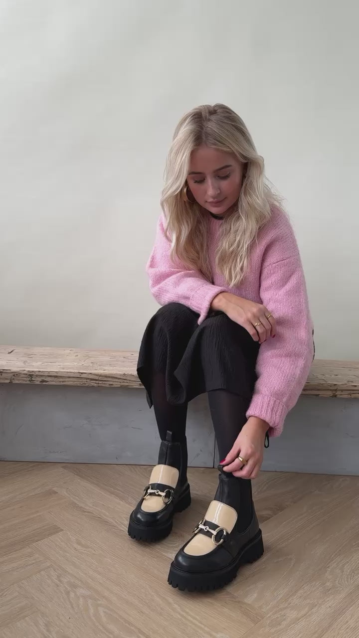 COPENHAGEN SHOES ALL I WANT MULTI Støvler 0002 BLACK/BEIGE