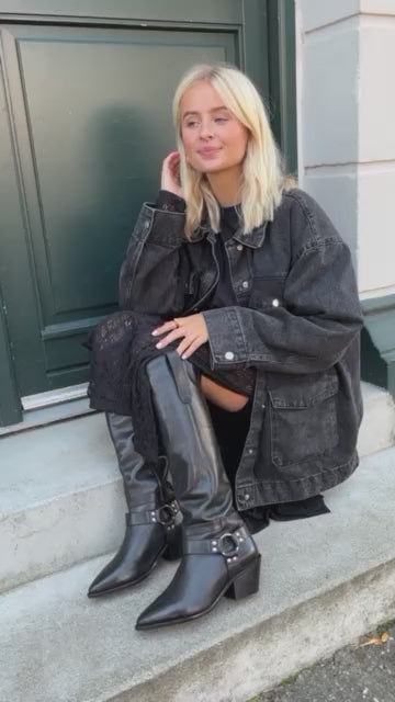 COPENHAGEN SHOES DIVIDED VIBES Long boot 0001 BLACK