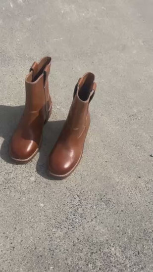 COPENHAGEN SHOES SAY MORE - BROWN/TAN Støvler 125 TAN