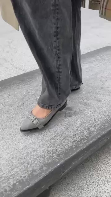 COPENHAGEN SHOES LIKE A MOVE-DENIM Ballerina 0741 GREY DENIM