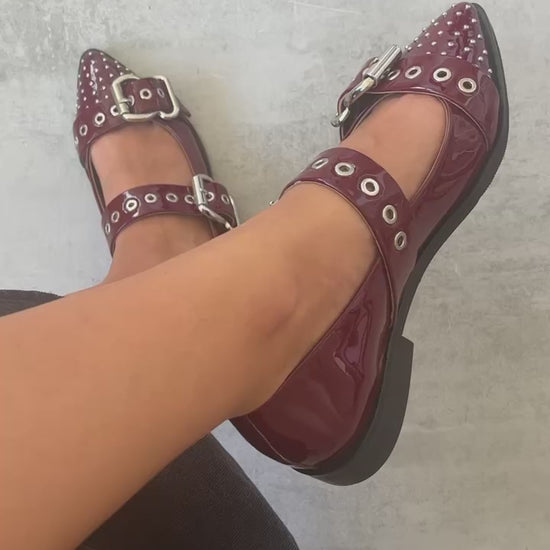 COPENHAGEN SHOES FUTURE VIBES PATENT Ballerina 229 Bordo