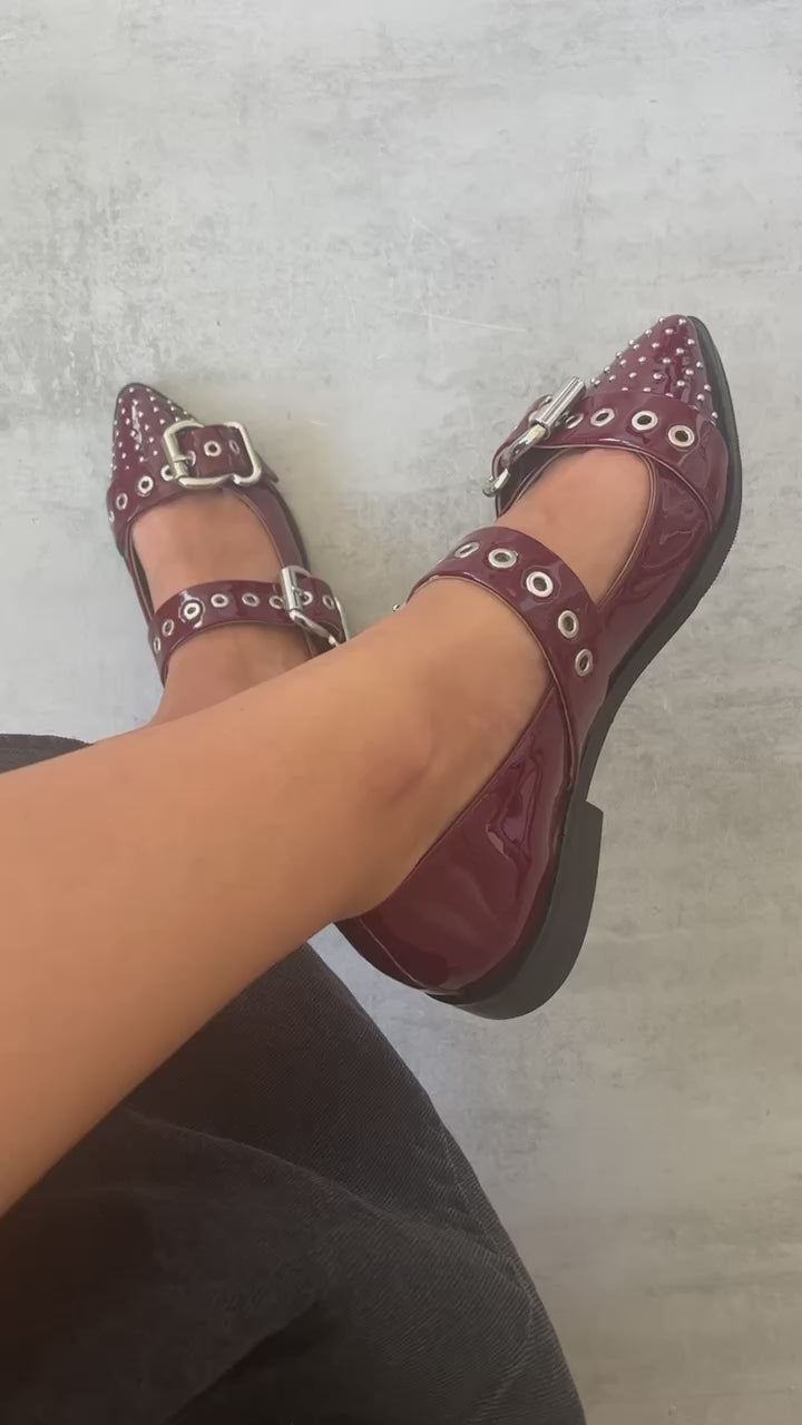 COPENHAGEN SHOES FUTURE VIBES PATENT Ballerina 229 Bordo
