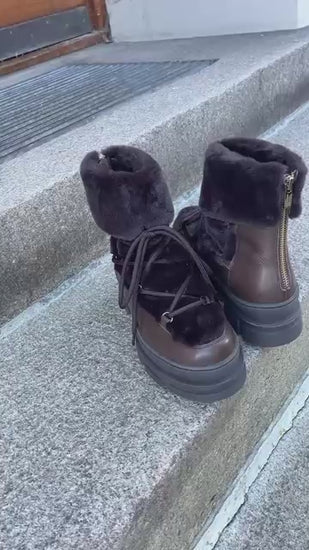 COPENHAGEN SHOES NATURE LIVING Støvler 004 Dark brown