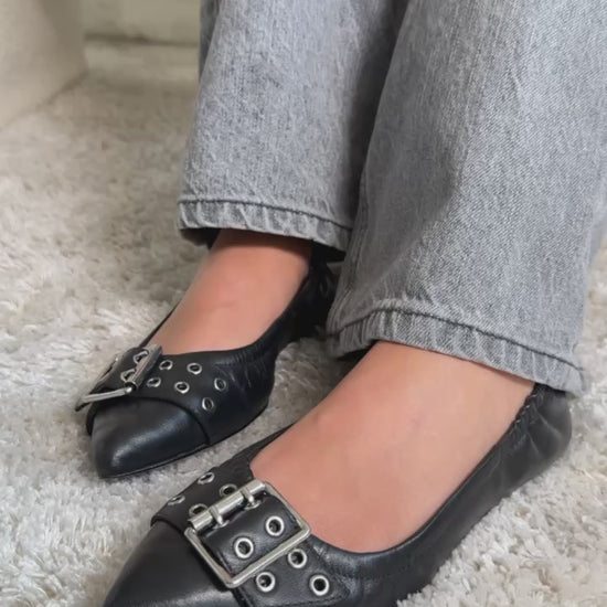 COPENHAGEN SHOES THE REASON WHY BLK. Ballerina 0001 BLACK
