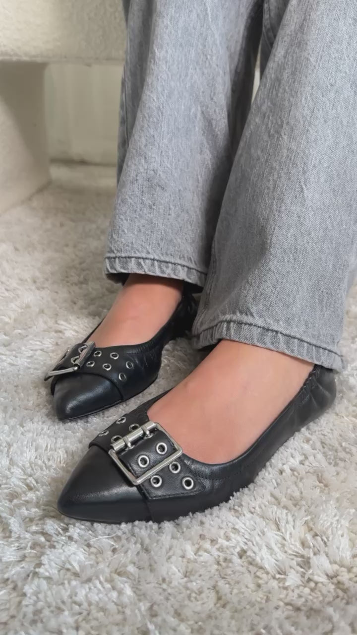 COPENHAGEN SHOES THE REASON WHY BLK. Ballerina 0001 BLACK