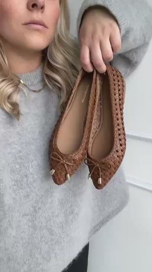 COPENHAGEN SHOES ON MY LOVE COGNAC Ballerina 0241 COGNAC