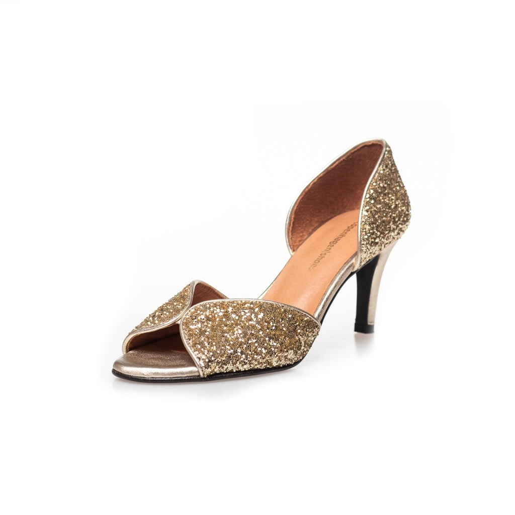 COPENHAGEN SHOES MY DIAMONDS Stiletter 013 GOLD GLITTER