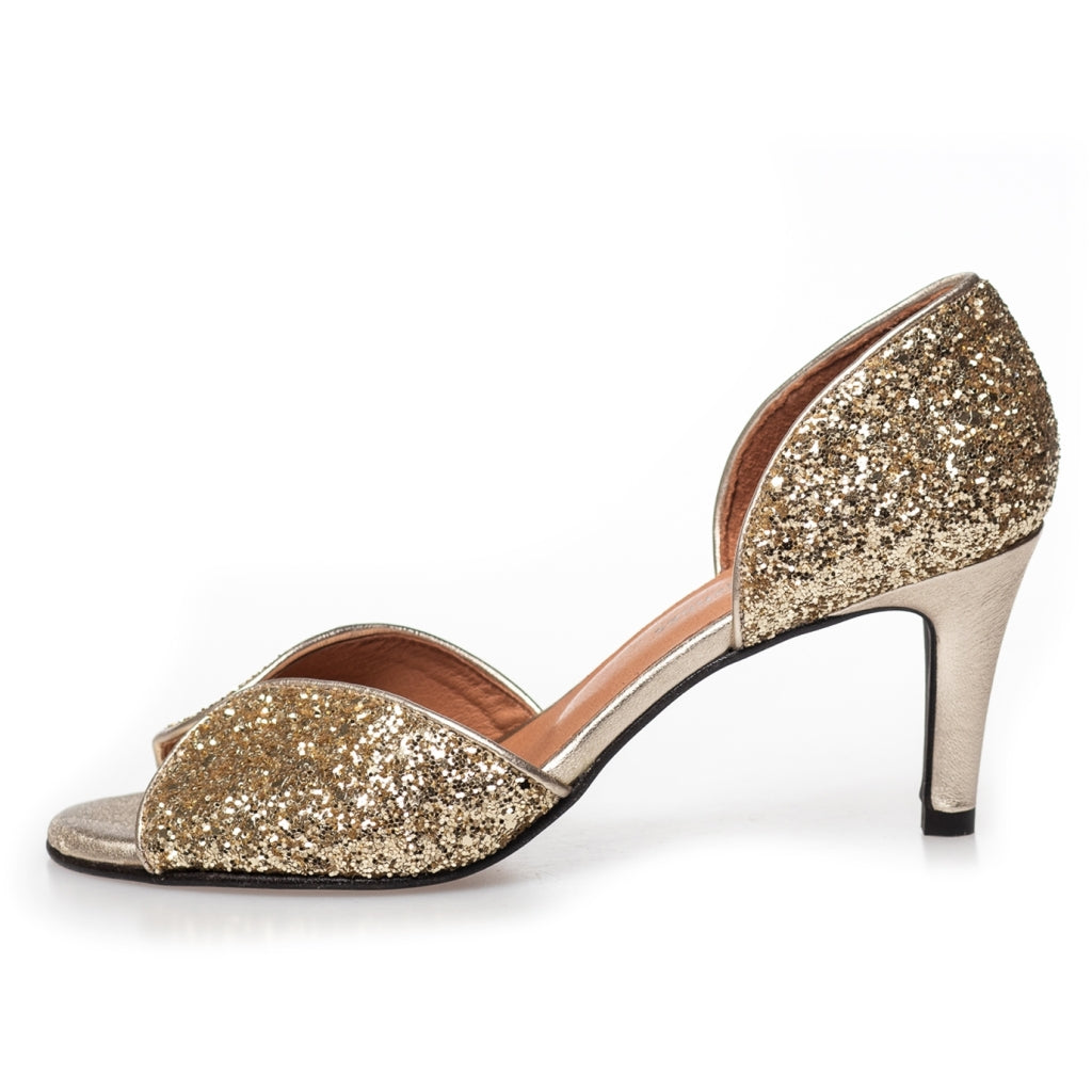 COPENHAGEN SHOES MY DIAMONDS Stiletter 013 GOLD GLITTER