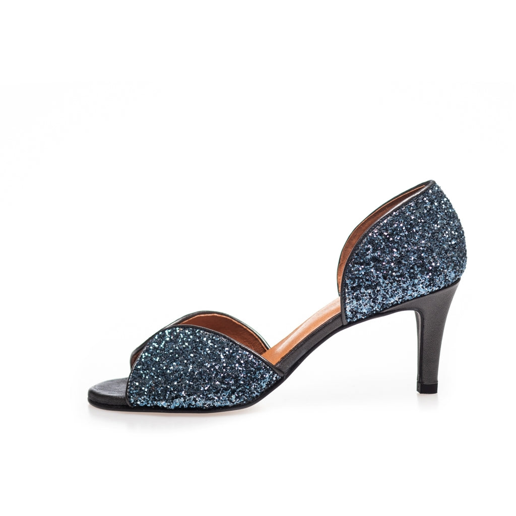 COPENHAGEN SHOES MY DIAMONDS - BLUE Stiletter 011 BLUE GLITTER