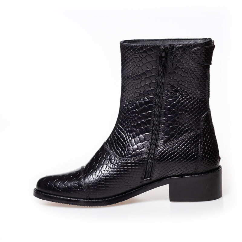 COPENHAGEN SHOES SHE Crocco Boot 001 Black